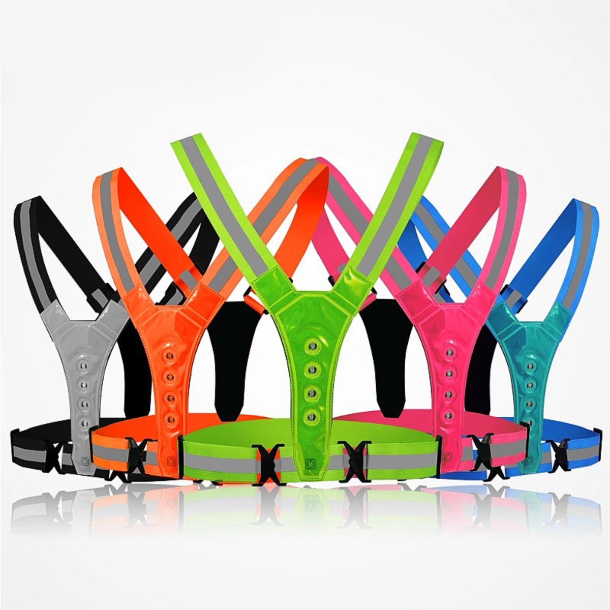 Running Gear For Winter - Verstelbaar LED-hardloop- en fietsveiligheidsvest voor heren