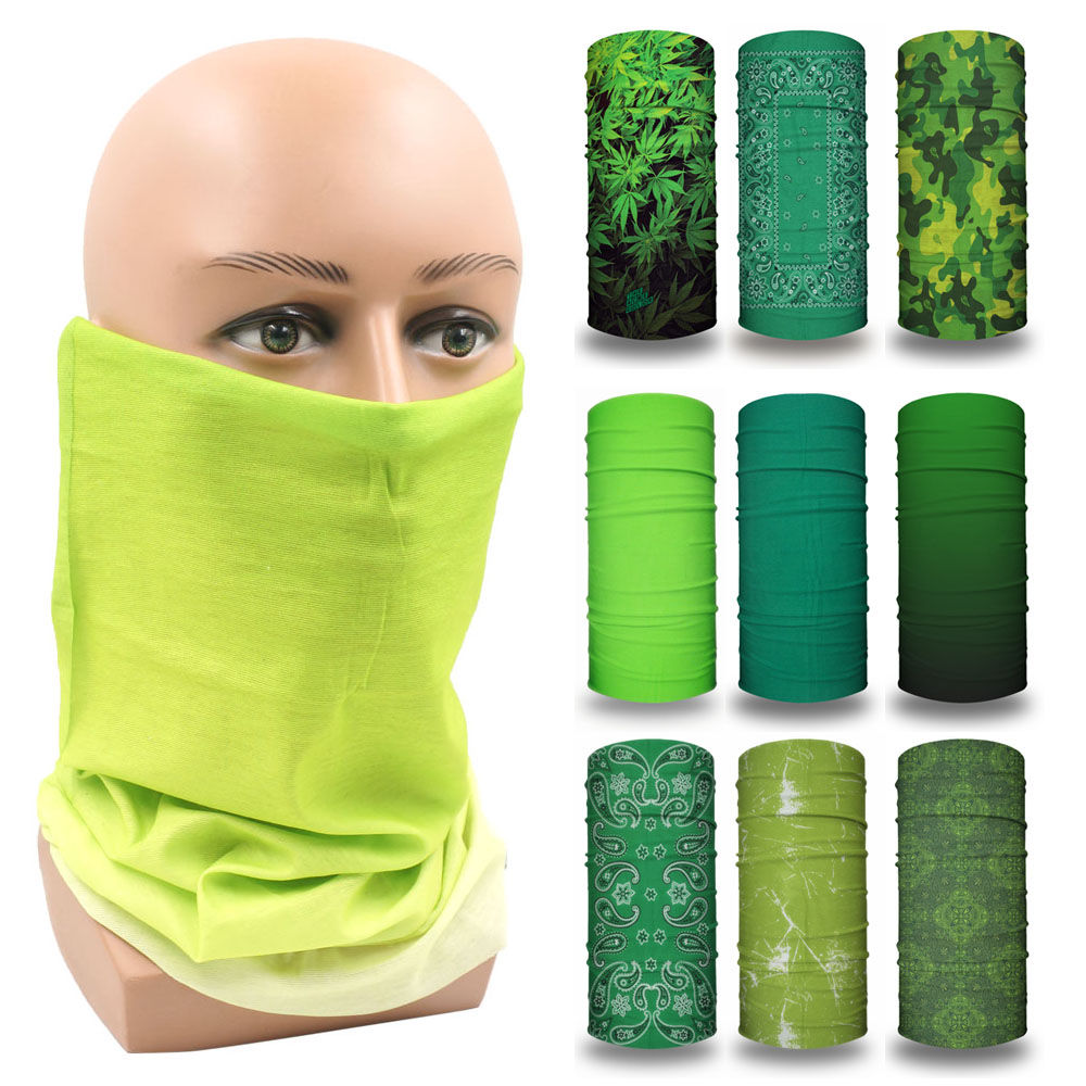 Running Gear Green - Groen Gezicht Bandana Cover Wandelen Halsbeenkap