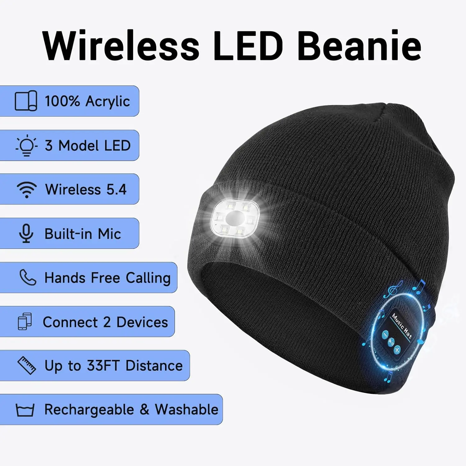 Running Gear For Marathon - Nachtloop Marathon Nachtvissen Bluetooth LED-licht Warme