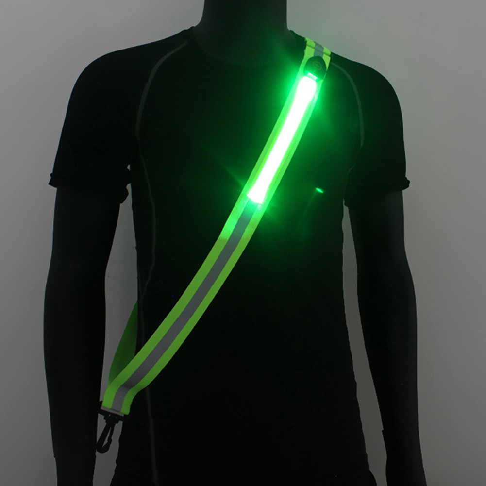 USB oplaadbare reflecterende w - Running Gear Green recensie en prijs