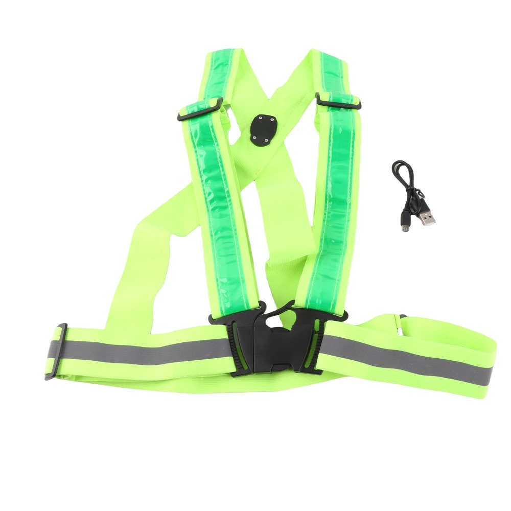 Nieuw polyester LED veiligheid - Running Gear Green recensie en prijs