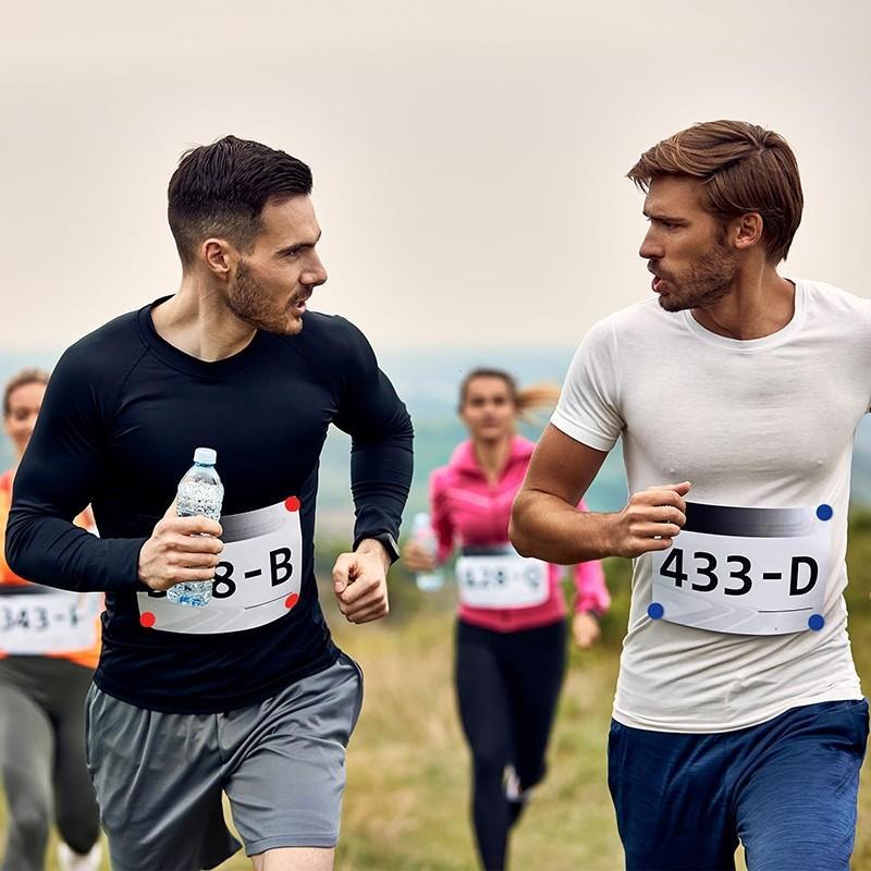 12 stuks racenummerhouders, ha - Running Gear Green recensie en prijs